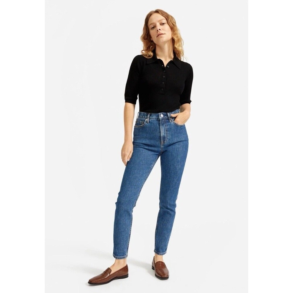 Women’s Everlane The High-Rise Skinny Jean Ankle 31 Regular Medium Blue Wash